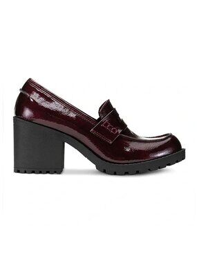 Wine / Plum Sun + Stone Maycee Chunky Platform Loafers